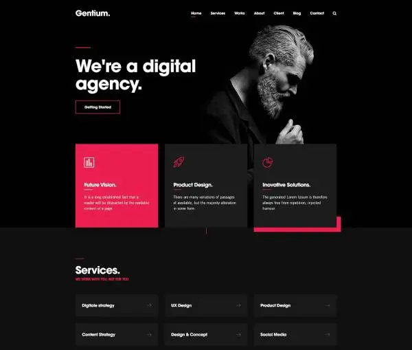 Digital Agency Website UI/UX Design