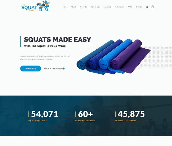 Gym Equipment Website UI/UX Design