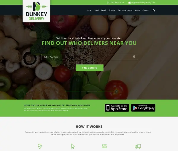 Delivery Website UI/UX Design